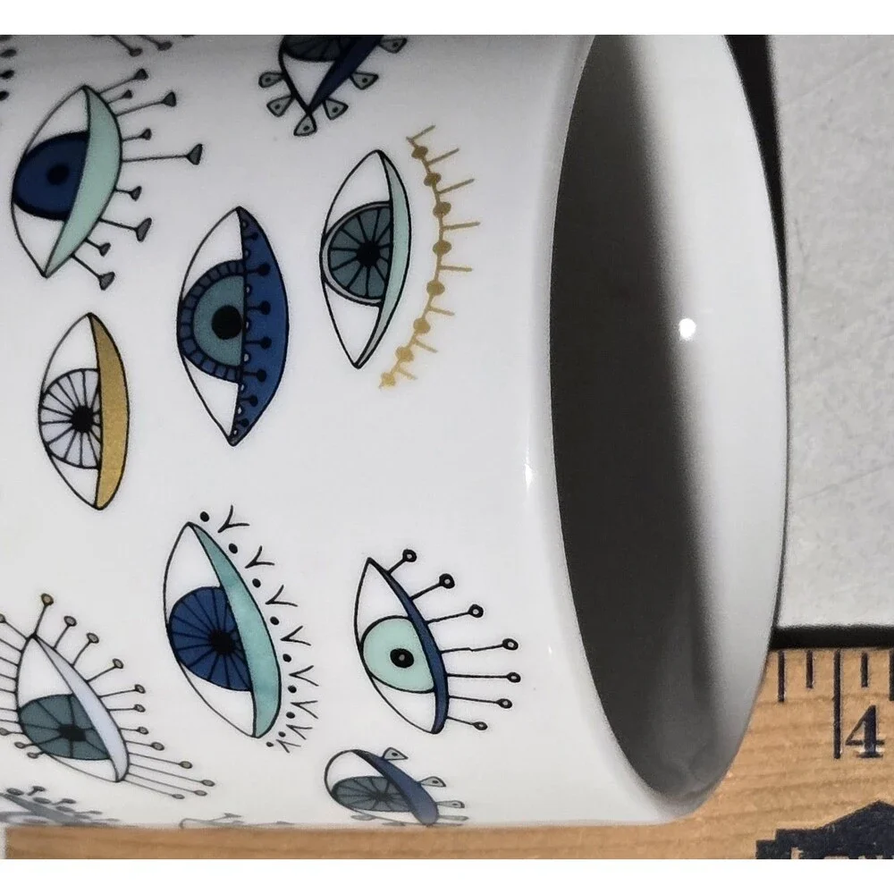 Evil Eye Coffee Mug Tea Latte Cup Ritual Insight Boho Hamsa Protection